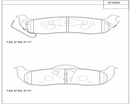 KD1504 ASIMCO Комплект тормозных колодок, дисковый тормоз (фото 1)