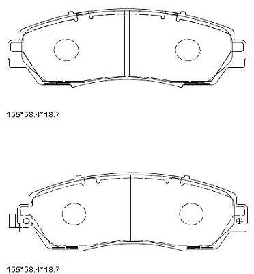 KD1508 ASIMCO Комплект тормозных колодок, дисковый тормоз (фото 1)