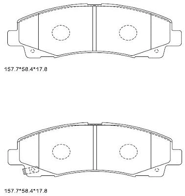 KD1509 ASIMCO Комплект тормозных колодок, дисковый тормоз (фото 1)