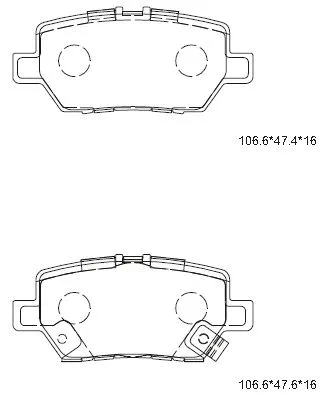 KD1512 ASIMCO Комплект тормозных колодок, дисковый тормоз (фото 1)