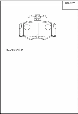KD1538W ASIMCO Комплект тормозных колодок, дисковый тормоз (фото 1)