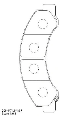 KD1601 ASIMCO Комплект тормозных колодок, дисковый тормоз (фото 1)