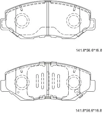 KD1708 ASIMCO Комплект тормозных колодок, дисковый тормоз (фото 1)