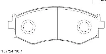 KD1716 ASIMCO Комплект тормозных колодок, дисковый тормоз (фото 1)