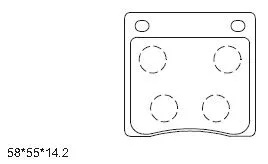 KD1720 ASIMCO Комплект тормозных колодок, дисковый тормоз (фото 1)