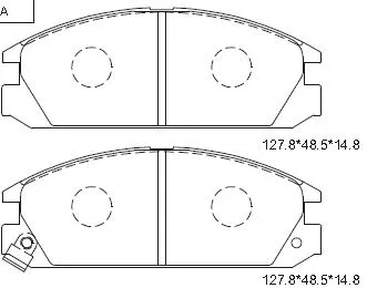 KD1721 ASIMCO Комплект тормозных колодок, дисковый тормоз (фото 1)