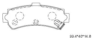KD1724 ASIMCO Комплект тормозных колодок, дисковый тормоз (фото 1)
