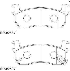 KD1729 ASIMCO Комплект тормозных колодок, дисковый тормоз (фото 1)
