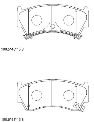 KD1732 ASIMCO Комплект тормозных колодок, дисковый тормоз (фото 1)