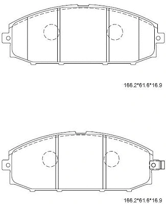 KD1762 ASIMCO Комплект тормозных колодок, дисковый тормоз (фото 1)