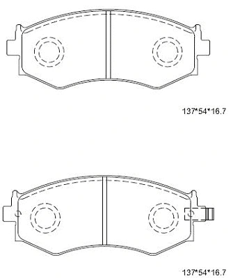 KD1765 ASIMCO Комплект тормозных колодок, дисковый тормоз (фото 1)