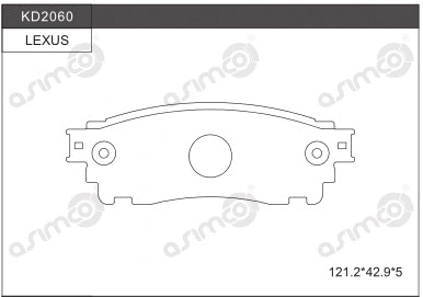 KD2060 ASIMCO Комплект тормозных колодок, дисковый тормоз (фото 1)