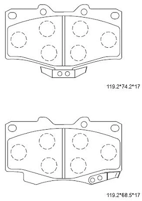 KD2203D ASIMCO Комплект тормозных колодок, дисковый тормоз (фото 1)