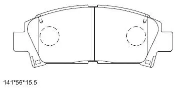 KD2267 ASIMCO Комплект тормозных колодок, дисковый тормоз (фото 1)