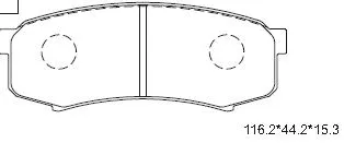 KD2281 ASIMCO Комплект тормозных колодок, дисковый тормоз (фото 1)