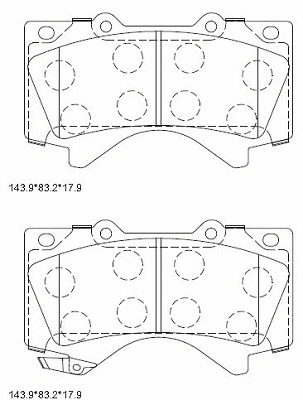 KD2387 ASIMCO Комплект тормозных колодок, дисковый тормоз (фото 1)