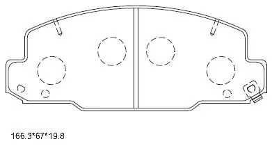 KD2510 ASIMCO Комплект тормозных колодок, дисковый тормоз (фото 1)