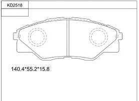 KD2518 ASIMCO Комплект тормозных колодок, дисковый тормоз (фото 1)