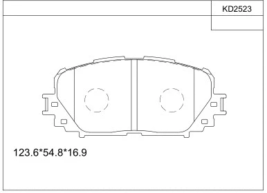 KD2523 ASIMCO Комплект тормозных колодок, дисковый тормоз (фото 1)