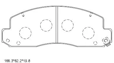 KD2531 ASIMCO Комплект тормозных колодок, дисковый тормоз (фото 1)