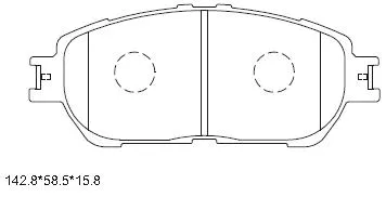 KD2639 ASIMCO Комплект тормозных колодок, дисковый тормоз (фото 1)