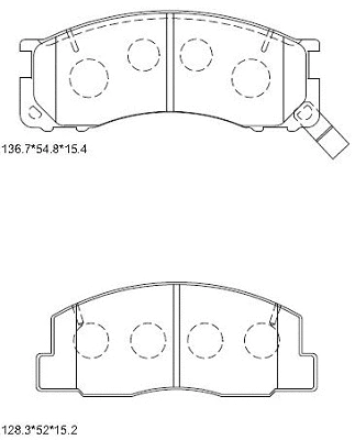 KD2691 ASIMCO Комплект тормозных колодок, дисковый тормоз (фото 1)
