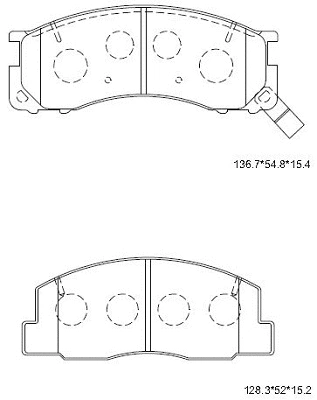 KD2691W ASIMCO Комплект тормозных колодок, дисковый тормоз (фото 1)