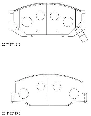 KD2692 ASIMCO Комплект тормозных колодок, дисковый тормоз (фото 1)