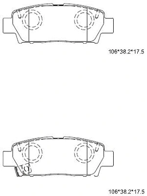 KD2702 ASIMCO Комплект тормозных колодок, дисковый тормоз (фото 1)
