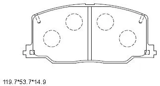 KD2710 ASIMCO Комплект тормозных колодок, дисковый тормоз (фото 1)