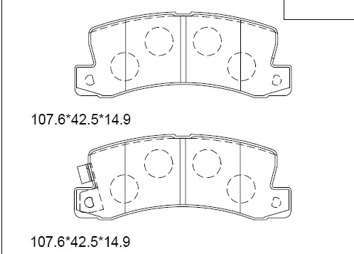 KD2732 ASIMCO Комплект тормозных колодок, дисковый тормоз (фото 1)