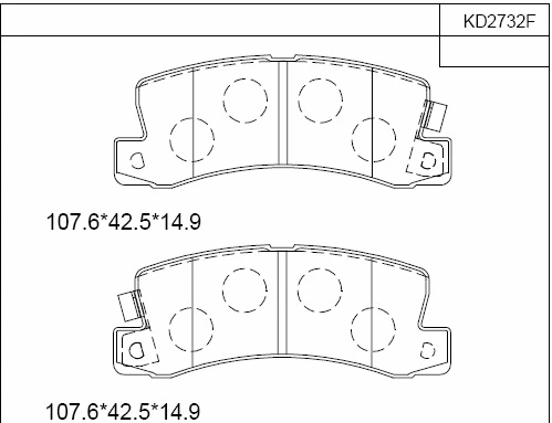 KD2732F ASIMCO Комплект тормозных колодок, дисковый тормоз (фото 1)