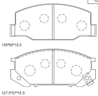 KD2738 ASIMCO Комплект тормозных колодок, дисковый тормоз (фото 1)
