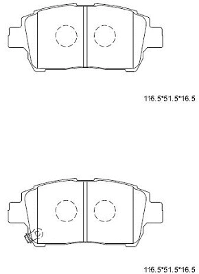 KD2754 ASIMCO Комплект тормозных колодок, дисковый тормоз (фото 1)