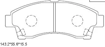 KD3302 ASIMCO Комплект тормозных колодок, дисковый тормоз (фото 1)