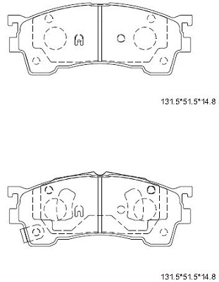 KD3601W ASIMCO Комплект тормозных колодок, дисковый тормоз (фото 1)