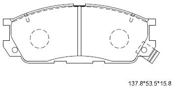 KD3702 ASIMCO Комплект тормозных колодок, дисковый тормоз (фото 1)