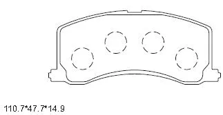 KD3706 ASIMCO Комплект тормозных колодок, дисковый тормоз (фото 1)