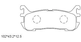 KD3713 ASIMCO Комплект тормозных колодок, дисковый тормоз (фото 1)