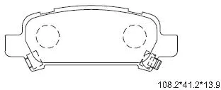 KD3715 ASIMCO Комплект тормозных колодок, дисковый тормоз (фото 1)