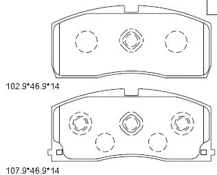 KD3716 ASIMCO Комплект тормозных колодок, дисковый тормоз (фото 1)