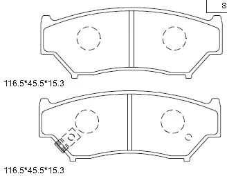 KD3717 ASIMCO Комплект тормозных колодок, дисковый тормоз (фото 1)