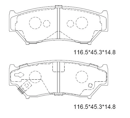 KD3717F ASIMCO Комплект тормозных колодок, дисковый тормоз (фото 1)