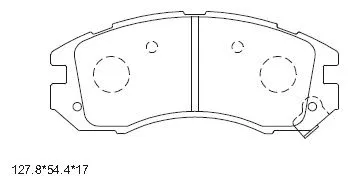 KD3721 ASIMCO Комплект тормозных колодок, дисковый тормоз (фото 1)