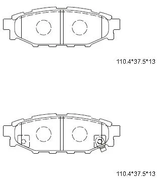 KD3722 ASIMCO Комплект тормозных колодок, дисковый тормоз (фото 1)