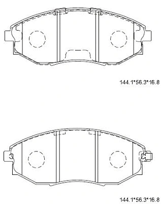 KD3735 ASIMCO Комплект тормозных колодок, дисковый тормоз (фото 1)