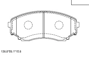 KD3737 ASIMCO Комплект тормозных колодок, дисковый тормоз (фото 1)