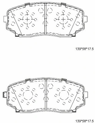 KD3740 ASIMCO Комплект тормозных колодок, дисковый тормоз (фото 1)