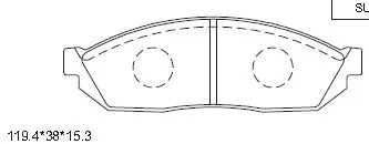 KD3761 ASIMCO Комплект тормозных колодок, дисковый тормоз (фото 1)