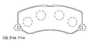 KD3762 ASIMCO Комплект тормозных колодок, дисковый тормоз (фото 1)